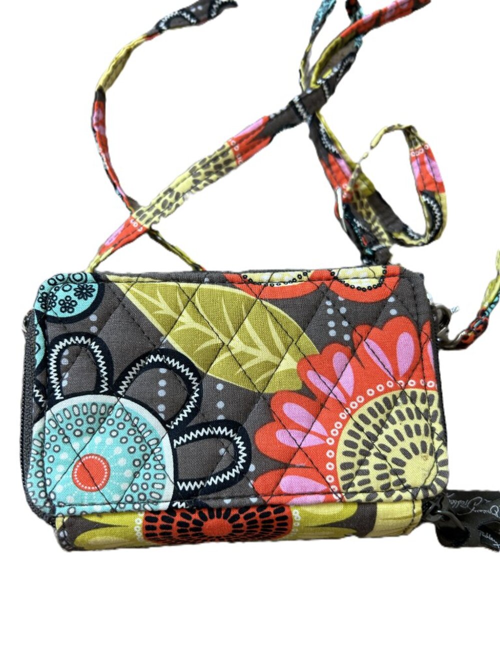 Vera Bradley Flower Shower Print All in One Wristlet Crossbody Wallet - Picture 3 of 4